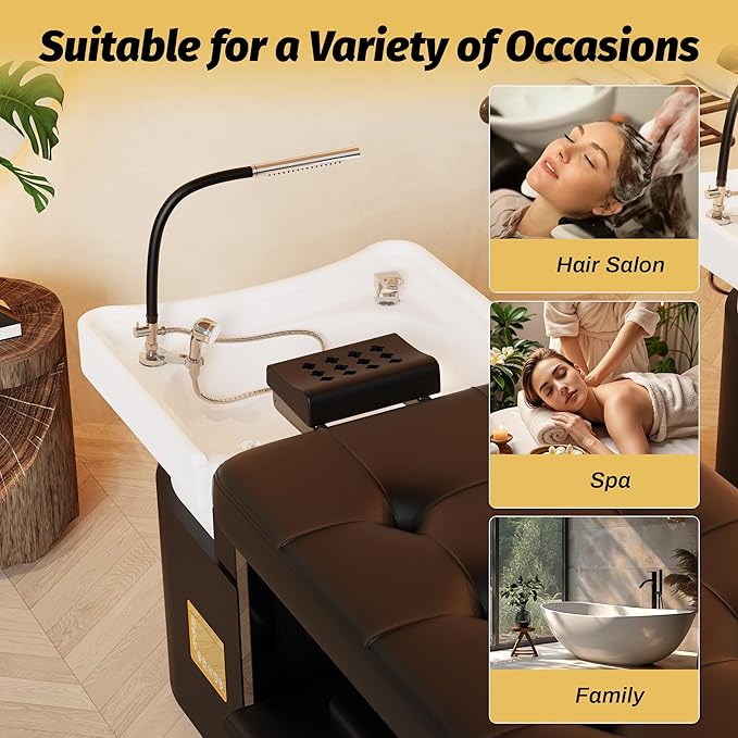 Baasha Head Spa Attachment for Shampoo Bowl – Comfortable Head Spa Waterfall Equipment for Scalp Massage & Stress Relief, Upgrade Your Salon or Home Hair Wash Experience