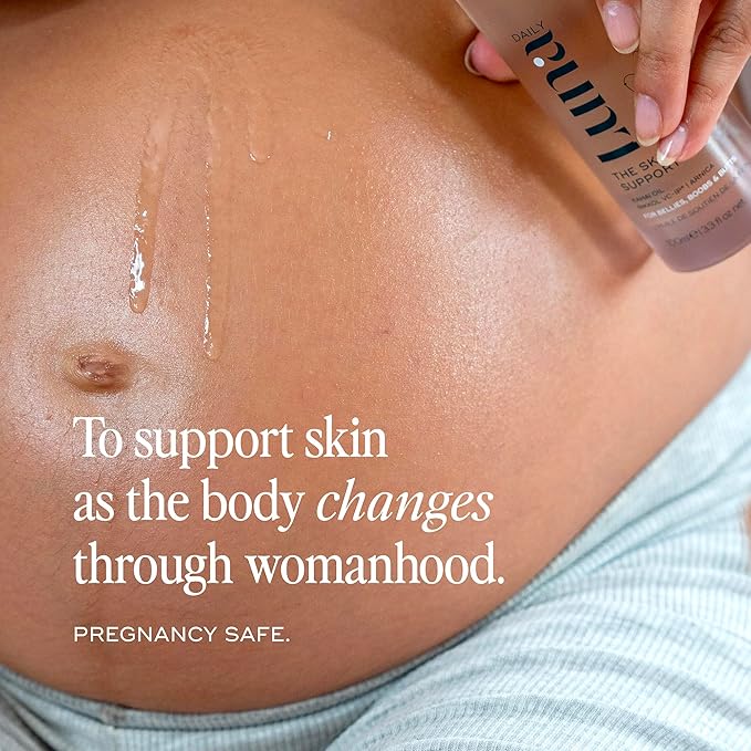 Luna Daily Stretch Mark Body Oil | Hydrating Treatment for Scars, Discoloration & Uneven Skin Texture | Vitamin C & Coconut Oil Nourish Dry Skin | Clinically Proven, Pregnancy Safe for Women, 300ml