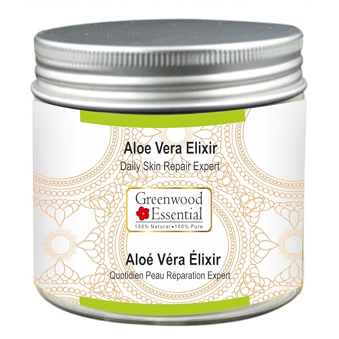 Pure Aloe Vera Elixir (Gel) Daily Skin Repair Expert Therapeutic Grade 100gm (3.52 oz)