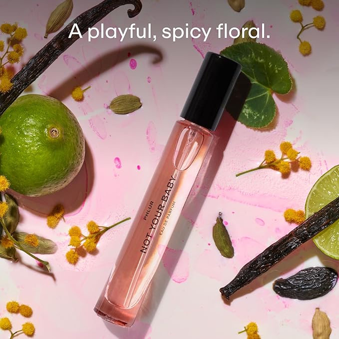 PHLUR Not Your Baby Eau de Parfum - Travel Size Perfume Fragrance - Spicy Floral Perfume with Cardamom, Bergamot, Sandalwood & Vanilla (9.5mL)