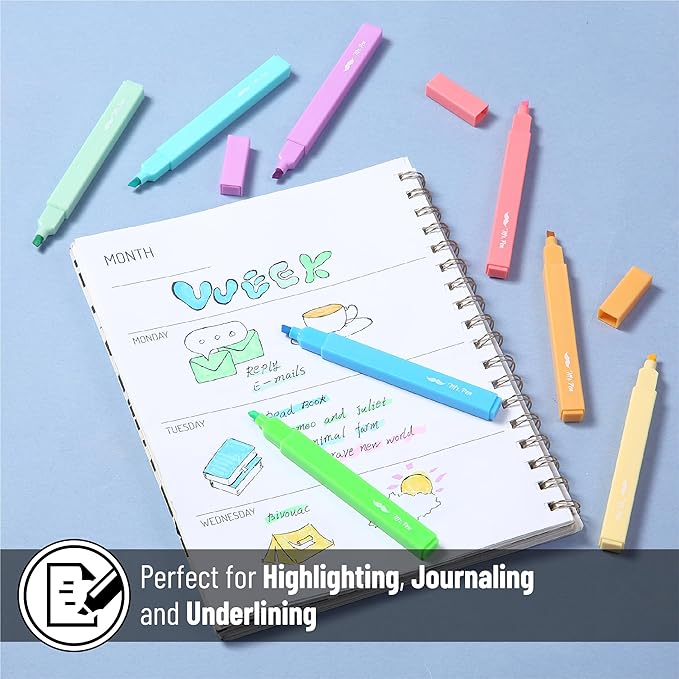 Mr. Pen- Aesthetic Highlighters, 8 Pack, Chisel Tip, Summer Colors, Cute Highlighters Assorted Colors