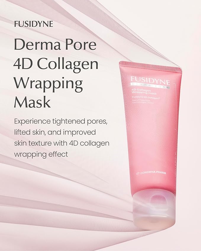 Derma Pore 4D Collagen Wrapping Peel Off Mask Pack Minimizing & Tightening Pores 4D Collagen Korean Collagen Mask 3.38 fl.oz Poreless Face Mask For Glowing Skin Korean Glass Skin