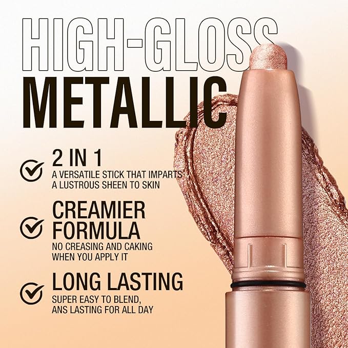 Jolilab Eyeshadow Stick Set, 8 Colors Matte Professional Bright-Colored Contouring and Highlight Eyeshadow Stick, Cream Waterproof Long Lasting High Pigmented Eye Shadow. (8, Set G)