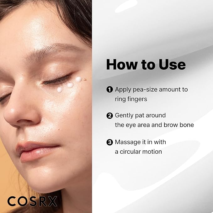 COSRX Snail Mucin Peptide Under Eye Cream, 0.84 fl oz, 73.7% Snail Mucin and Niacinamide, Eye Care, Eye Cream Anti Aging, Dark Circles, Korean Skin Care, Stocking Stuffers for Women