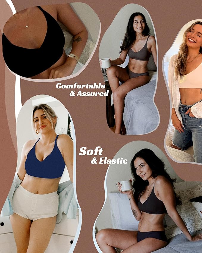 HORISUN Comfortable Seamless Full Coverage Bra for Women Wireless Bras with Soft Support Regular and Plus Size