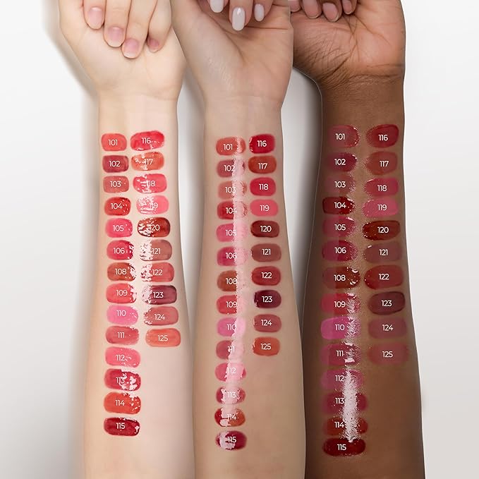 Laka Fruity Glam Tint, 4.5g/0.15 oz., Glowing Lip Stain with Wide Color Spectrum, Hydrating & Lightweight Texture, Long-Lasting Bold Stain, Non-Sticky, Vegan, K-Beauty (#124 Maro)