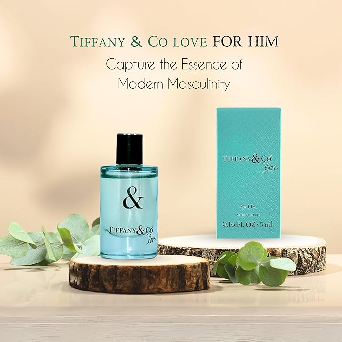 Tiffany & Co. Love for Him Eau De Toilette Mini Perfume Splash for Men .16 Fl Oz
