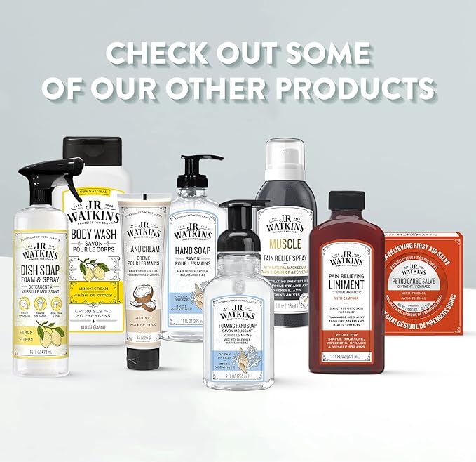 J.R. Watkins Gel Hand Soap, 3 Pack of 11 Fl Oz, Vanilla Mint