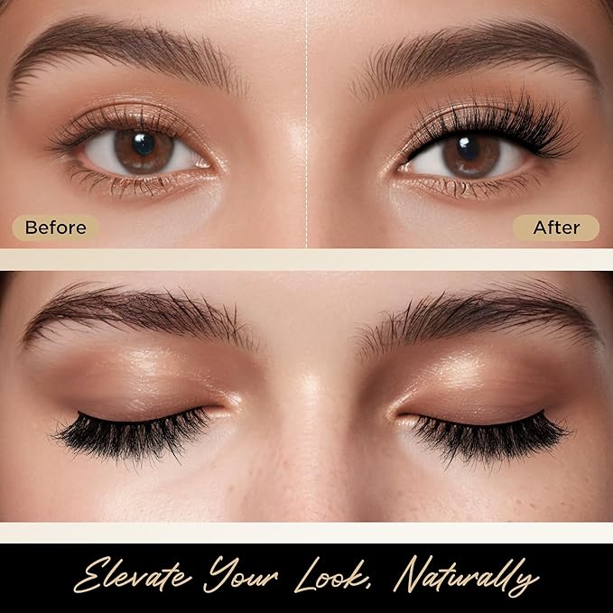 Bepholan Fales Eyelashes Natural Look Mink Fake Eyelashes 3-Pack Soft Band Cat Eye Lashes Manga Eyelashes Fluffy,XMZ208