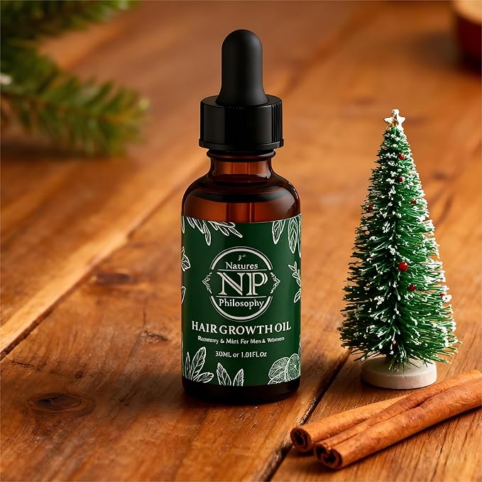 NP NATURES PHILOSOPHY Rosemary Mint Hair Growth Oil, Stimulates Hair Regrowth, Anti-Hair Loss, Nourishing Scalp Treatment for Thicker Fuller Hair, Aussie Hair Growth Products for All Hair Types