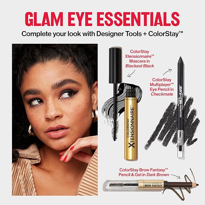 Revlon Designer Series Mini Tweezer Set, Hair Removal Tool Kit with Slant & Point Tips, Portable and Easy to Use, Made with Long Lasting Stainless Steel, 1 Count