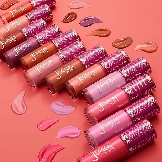 Juvia's Place Blushed Liquid Blush RoseyPosey - Dewy Tint Cheeks Makeup Glow Pigment Effortless Beauty Long Lasting Cosmetics Soft Creamy Natural Buildable All Skin Color Light Flawless Finish Blend