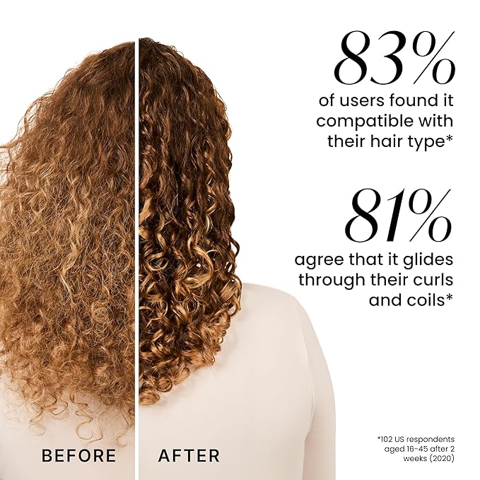 Tangle Teezer Ultimate Detangler Curly Hair Brush, Dry & Wet Hairbrush, Reduces Frizz & Breakage, for Curly to Coily, 3C to 4C Hair Types, Large, Yellow Daffodil