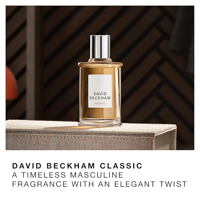 David Beckham Classic Eau de Toilette 1.6 fl oz (Pack of 1), Notes of Lime, Mint, and Amber, Men's Fragrance, Long Lasting, Everyday Fragrance, Travel Size
