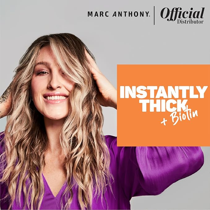 Marc Anthony Instantly Thick Biotin Conditioner, 8.45 oz - Volumizing & Moisturizing Hair Product for Thin, Flat or Dry Hair - Paraben-free, Sulfate-free, Phthalate-free (Pack of 2)