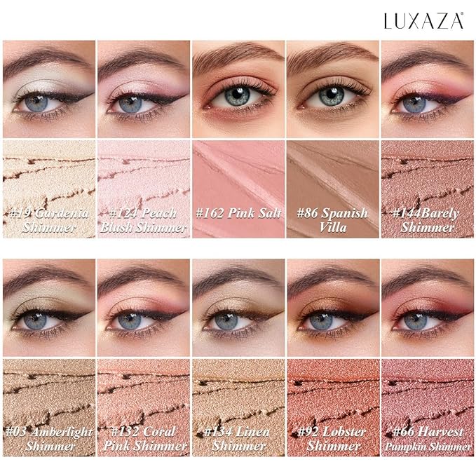 10PCS Eyeshadow Stick,Shimmer And Matte Brown Metallic Cream Eyeshadow Pencil Crayon with Smudge-proof & Waterproof, Eye Brightener Stick, Ideal Gift for Women - C2 Stellar Pink Quartz