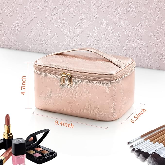 Ocheal rose gold makeup bag,travel