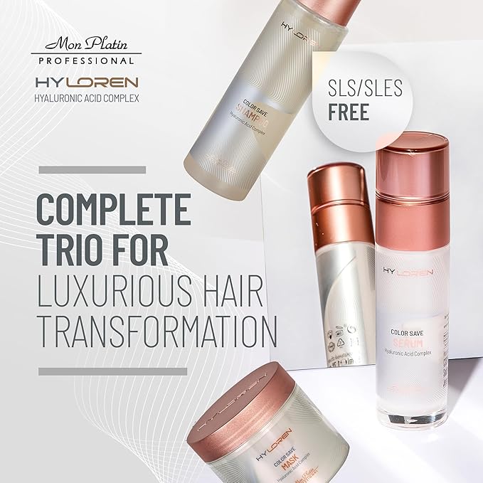 Mon Platin Hair Mask & Dream Hair Serum Bundle, Moisturizing Shampoo – Deep Conditioning Mask Formula for Dry and Damaged Hair with Glossy Shine & Heat Protection, Prevents Color Fading