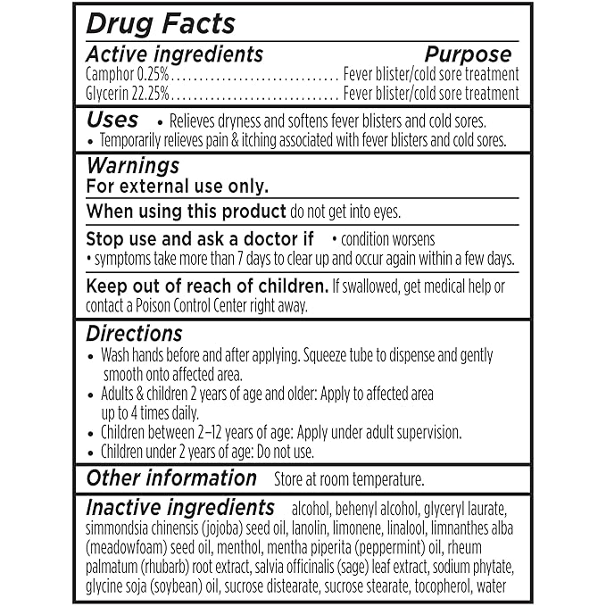Burt's Bees Cold Sore Treatment and oz.