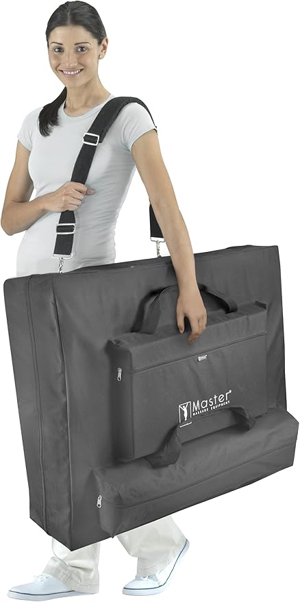 Master Massage Coronado Therma Top™ Portable Massage Table Heated with Warming Top and 3-Inch Foam Cushioning- Tattoo Bed, Lash Table- Royal Blue (30” x 84”)