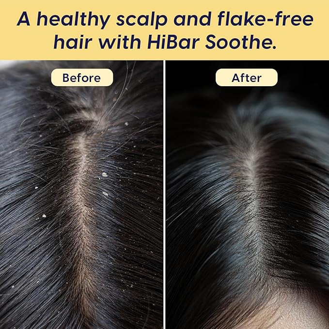 HiBAR - Soothe Shampoo & Conditioner Set - For Dry, Itchy, Flaky Scalps - Improves Scalp Health - Willow Bark Extract & Salicylic Acid - Plastic, Soap, Paraben & Sulfate-Free -Color Safe -2 Solid Bars