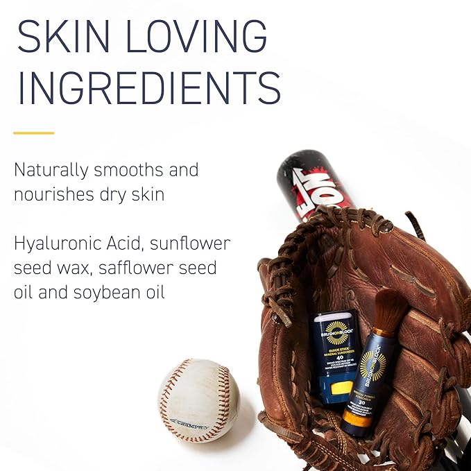 Brush On Block Quick Stick SPF 40, Mineral Sunscreen Stick, UVA/UVB Protection, Water Resistant, Hawaii Compliant, Reef Friendly, 0.63 oz