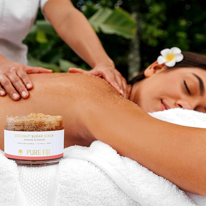Pure Fiji Coconut Sugar Body Scrub, Orange Blossom (10.14 Oz /300ml)