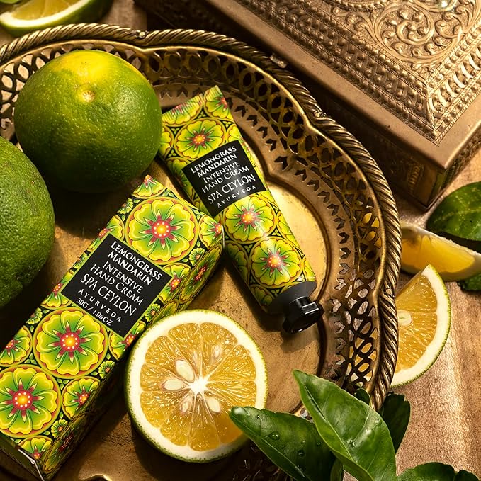 SPA CEYLON LEMONGRASS MANDARIN INTENSIVE HAND CREAM| Natural Cleanser | Lemongrass & Mandarin | Soften skin | Hydrating | Suitable for all skin types
