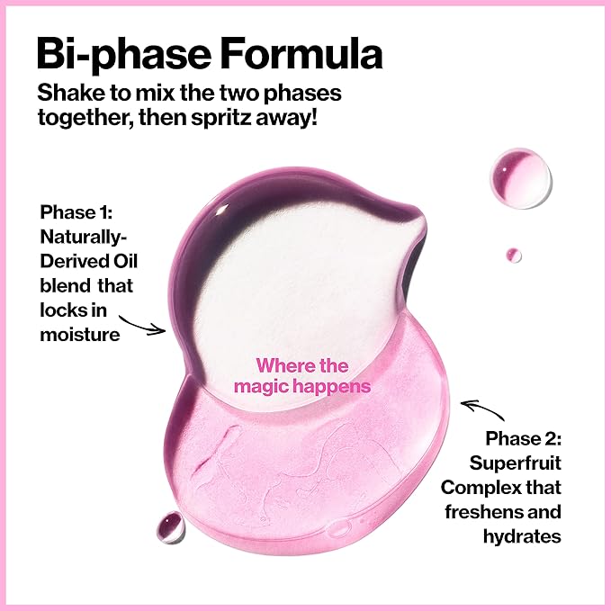 Revlon PhotoReady Rose Glow Mist Face Primer, Prep, Hydrate & Refresh Spray with Sheer Coverage, Infused with Nourishing Oils And Super Fruit Complex, 1.2 fl oz