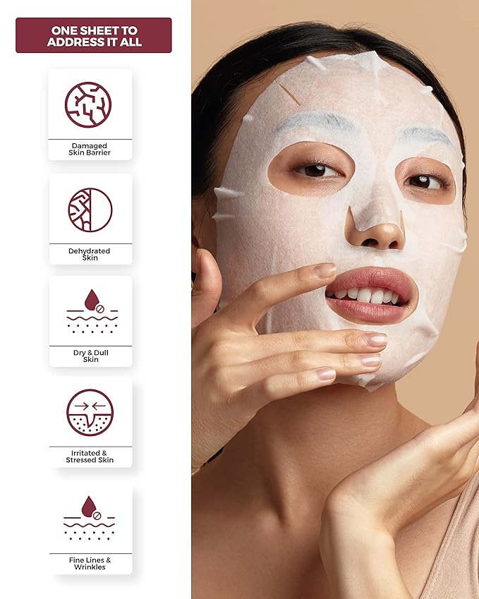 CENTELLIAN 24 Madeca Derma Face Mask (10pc) + Cream Time Reverse (Season 7, 1.69fl oz) - Korean Skin Care for Soothing, Hydration & Nourishing, with TECA, Centella Asiatica & Madecassoside