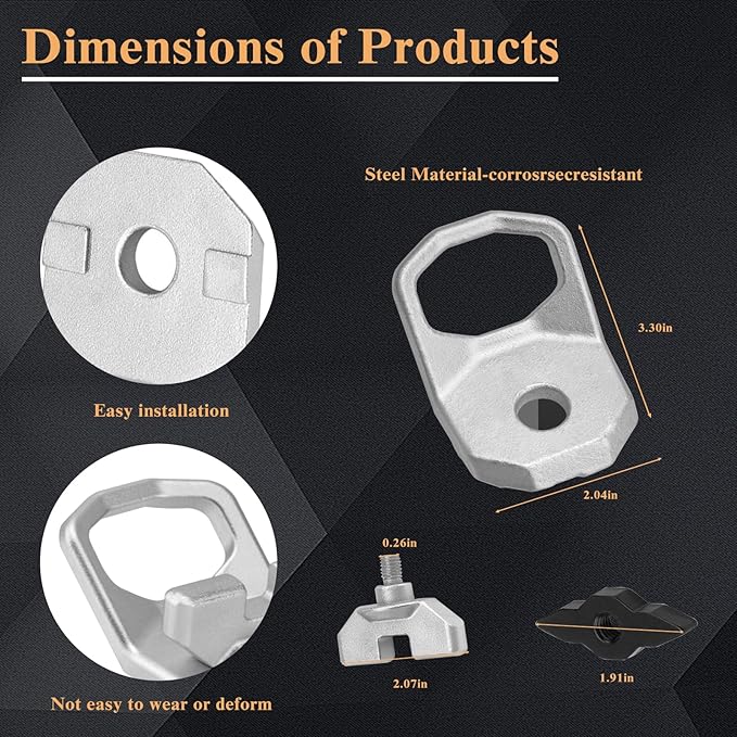 2PCS Lock and Ride Max D-Rings Replace# 2889620 2890894 Compatible with Polaris 2024-2025 Ranger, Xpedition Models
