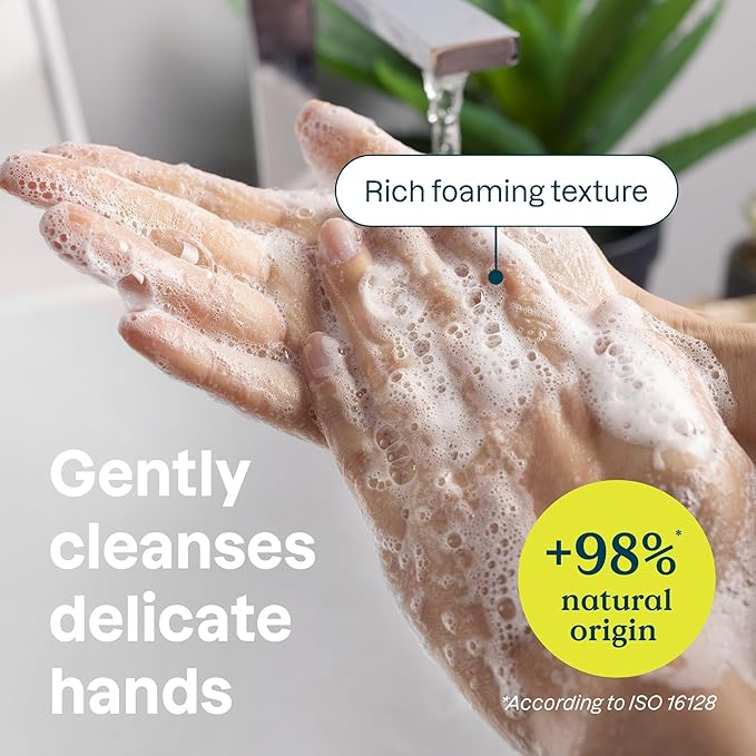 ATTITUDE Hand Soap for Sensitive Skin with Oat, EWG Verified, Dermatologically Tested, Vegan, Fresh Apple Scent, 16 Fl Oz