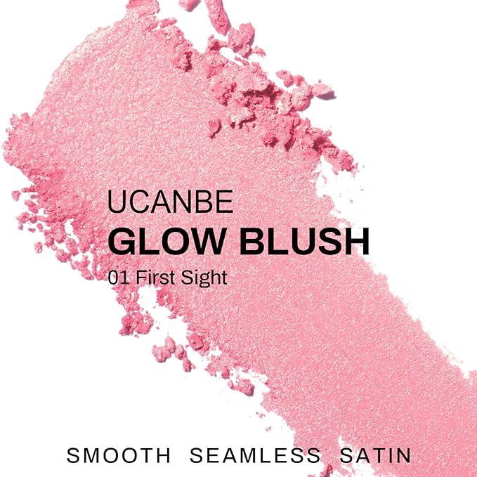 UCANBE Baked Blush for Cheek, Glow Blushing Palette - Seamless Silky Blendable Powder Blush Makeup Palette, Delivering Long Last Natural Ruddy Complexion, 01 First Sight