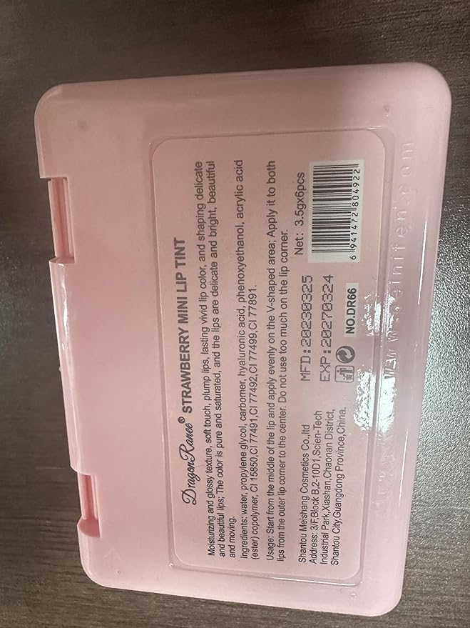 6 Colors Lip Tint Stain Set, Korean Velvet Watery Lip Stain Moisturizing Mini Liquid Lipstick, Multi-use Lip and Cheek Tint, Long lasting Non-Stick Cup Waterproof, Lip Color Makeup