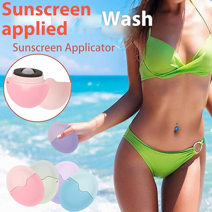 Sunscreen Applicator - Single Green - BPA-Free Refillable Roll on Sponge Sunscreen, Suncream & Lotion Applicator For Kids, Adults & Families - Holds 1.9 fl oz, Perfect Size for Trave (Green)