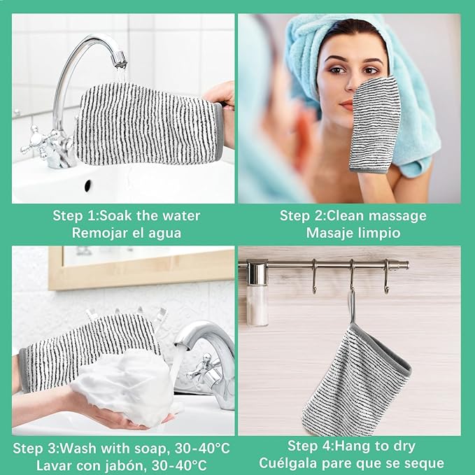 Phogary 8 facial body washcloths,