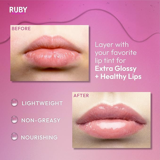 Ruby Kisses Hydrating Lip Oil Clear RLO01 (2 PACK)