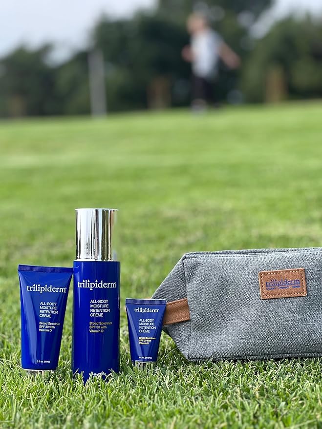 Trilipiderm All-Body Moisture Retention Crème with SPF 30, Vitamin D - 8oz Airless Pump Sunscreen