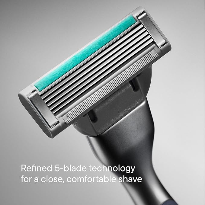 Harry's-PLUS: Razor for Men - Premium Handle, Razor Blade Cartridge, and Travel Blade Cover - Advanced Pivoting System - Shaving Kit for Men - Clay