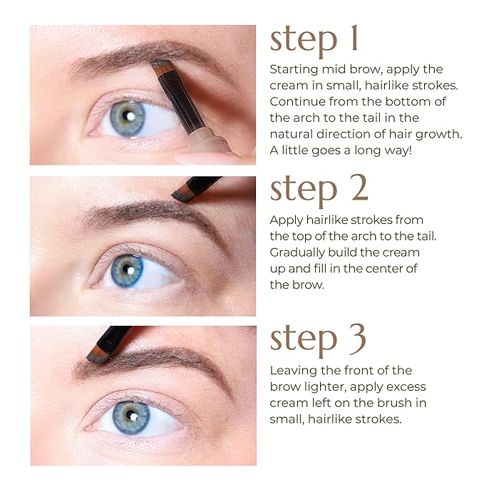 Chella Eyebrow Cream, Beautiful Blonde - Vegan, Cruelty Free, Paraben Free, Gluten Free Eyebrow Pomade Makeup - Long Wearing, Velvet Consistency, Water Proof