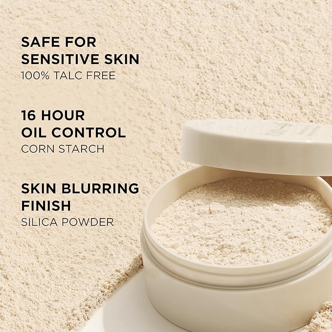 HALEYS Re-touch Talc-Free Loose Setting Powder Translucent – Oil Control & Blurring Face Powder for Baking, Brightening, Natural Matte Finish, Safe for Sensitive Skin