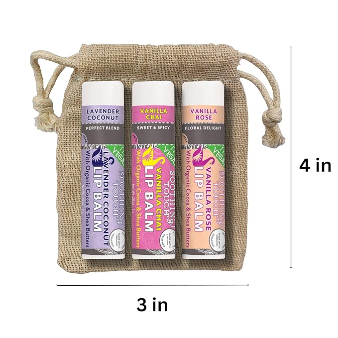 Vegan Lip Balm Set - Pack Lavender