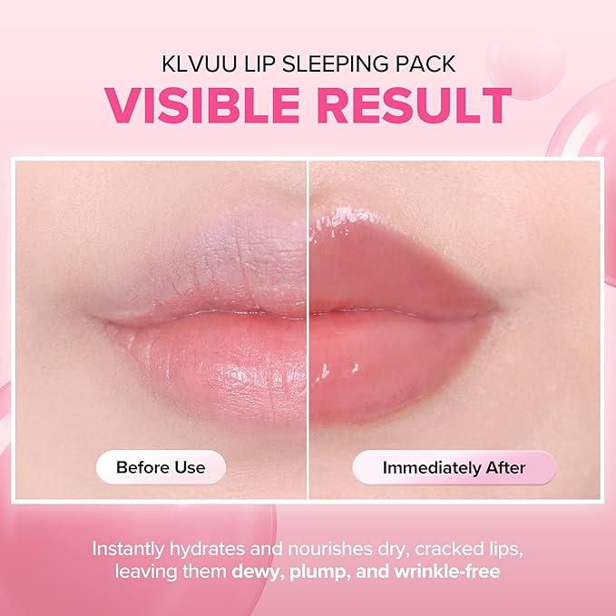 Klavuu Lip Mask (3PCS) – Overnight Deep Hydrating Korean Lip Balm Treatment for Very Dry, Chapped Lips | Lip Lightening & Plumping with Instant Hydration (Vanilla + Berry + Coconut)