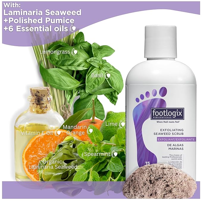 FOOTLOGIX Exfoliating Seaweed Scrub, 8.45 oz