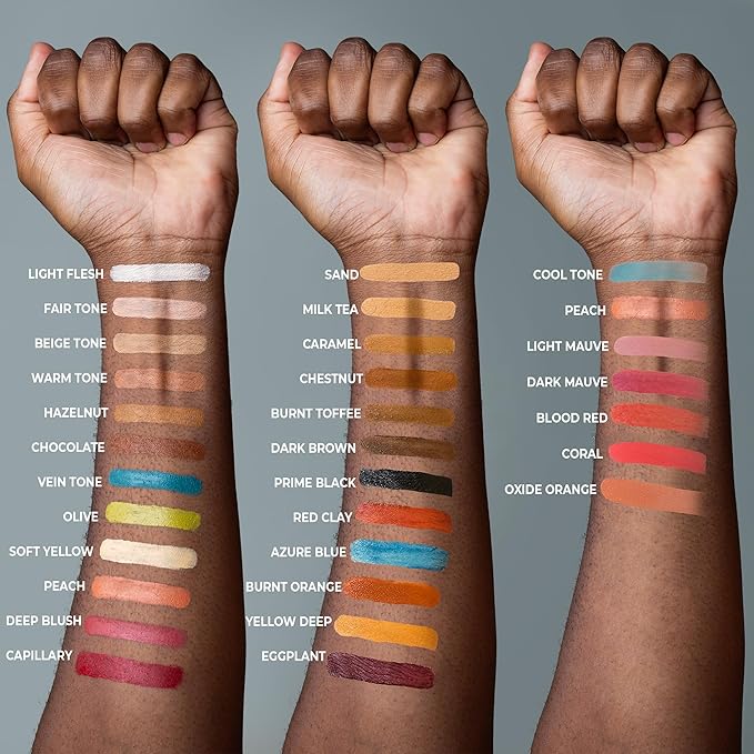 Narrative Cosmetics Alcohol Palette Refill Pans - Skin Tones - Dark Brown