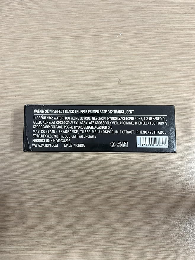 CATKIN Face Makeup Primer Base Ultra Hydrating Essense Natural Glow Finish for Dry Skin Blur Pores Infused with Black Truffle Serum & Hyaluronic acid Translucent Oil Free Formula