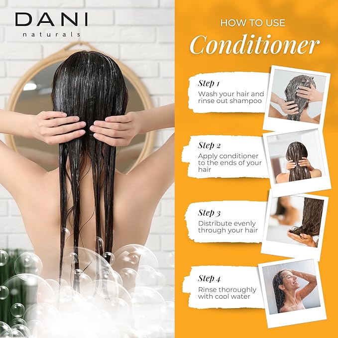 DANI Naturals Conditioner – Grapefruit Ginger, Detoxifying & Clarifying for Oily, Thick & Curly Hair, Lightweight Hydration & Scalp Refresh, Vegan & Color-Safe, 12 oz