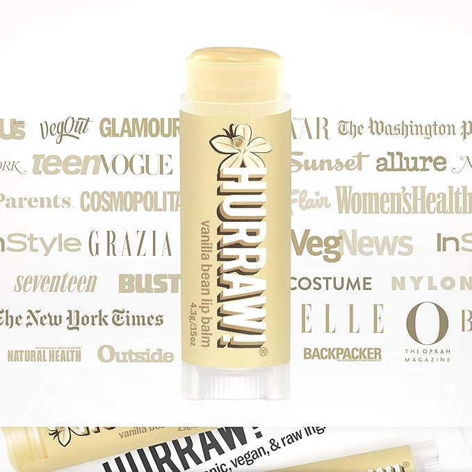 Hurraw! Vanilla Bean Lip Balm, 2 Palm