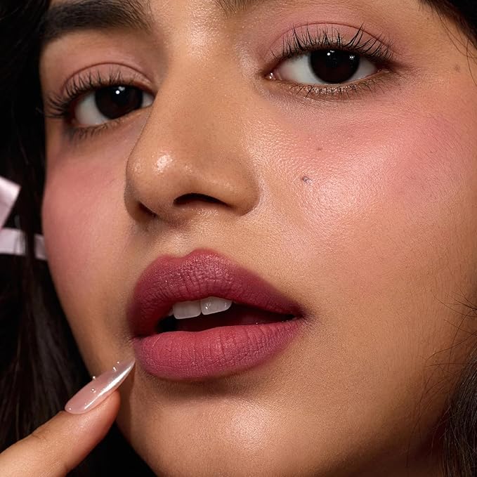 Flower Knows Strawberry Cupid Cake Lip Cream,Velvety-Smooth Matte Liquid Lipstick,Hydrating,Smudge-proof & Stain-Free Lip Stain(V05 Pineberry,0.17 Fl Oz)