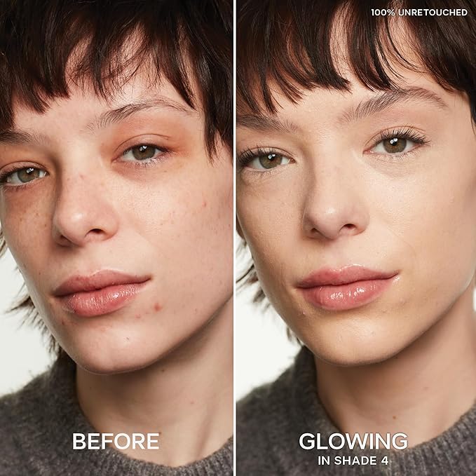 Saie Slip Tint Radiant Cream Concealer & All-Over Face Makeup - Concealer for Dark Circles, Redness & Blemishes - Lightweight Makeup Made with Hydrating Hyaluronic Acid - Shade 4 (0.17 oz)